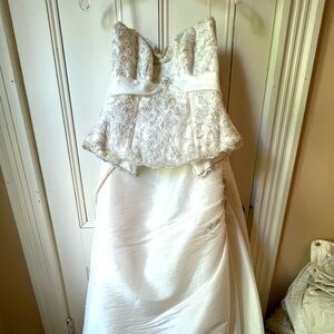 Two piece wedding gown, never been worn